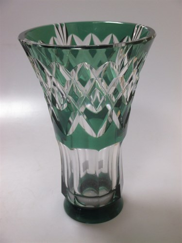 Lot 81 - A Val Saint Lambert cut glass vase, signed to...