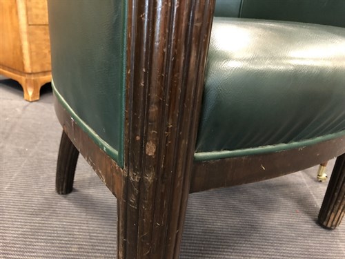 Lot 116 - A pair of Art Deco club armchairs in the manner of Émile-Jacques Ruhlmann