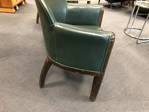 Lot 116 - A pair of Art Deco club armchairs in the manner of Émile-Jacques Ruhlmann