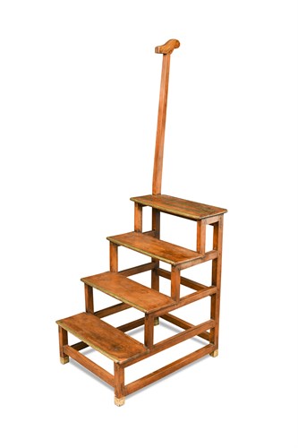 Lot 357 - A set of early 19th century fruitwood library steps