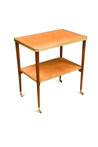 Lot 120 - A French Art Deco two-tier maple trolley