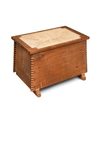 Lot 94 - A Cotswold School oak ottoman or shoe box