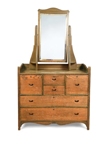 Lot 95 - A green stained ash dressing chest, possibly by George Walton