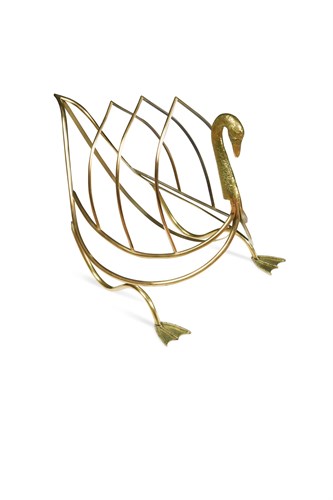 Lot 148 - An Italian polished brass magazine rack