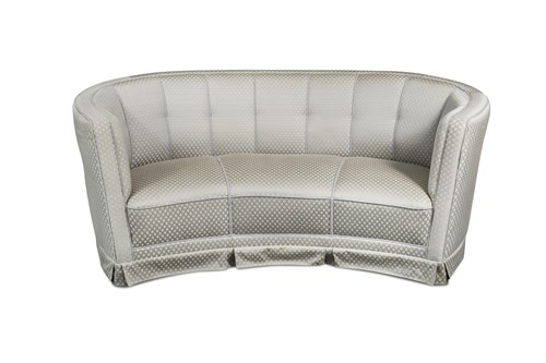 Lot 129 - A Danish Art Deco 'Banana' sofa, with pale...