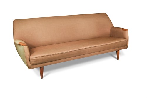 Lot 140 - A 1960's Danish three seat sofa