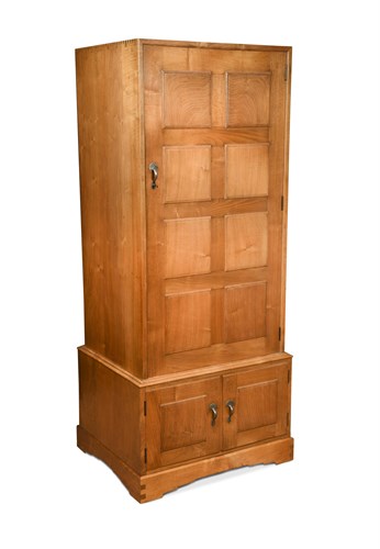 Lot 110 - Peter Waals (1870-1937), a good walnut gentleman's single wardrobe or compactum, designed by Hugh Greville Castle Spencely, circa 1930
