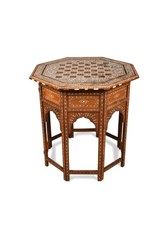 Lot 406 - A Moorish octagonal hardwood table