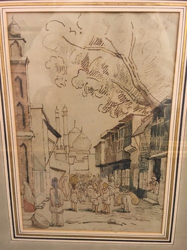 Lot 322 - Dariba, A Street in Delhi, pen and ink