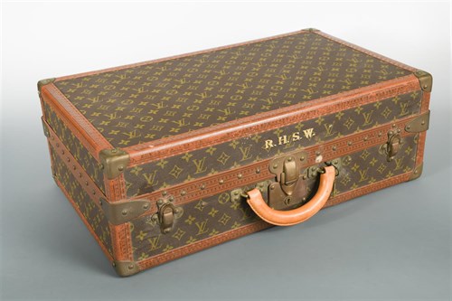 Lot 51 - Louis Vuitton, a monogrammed canvas and leather shoe case, late 20th century