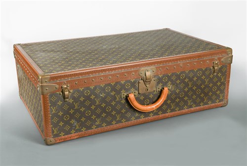 Lot 52 - Louis Vuitton, a large monogrammed canvas and leather suitcase, late 20th century