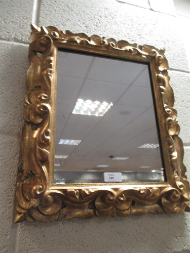 Lot 340 - A gilt wood Florentine style wall mirror, 41 x...