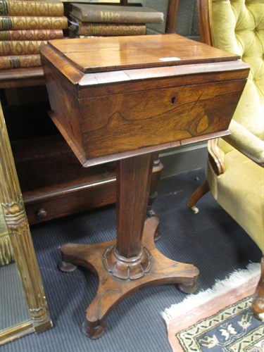 Lot 360 - A George IV rosewood teapoy