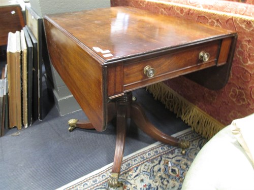 Lot 414 - A Regency mahogany Pembroke table, 73 x 83 x...