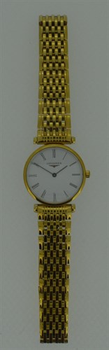 Lot 177 - Longines - A lady's yellow PVD coated 'La Grande Classique' wristwatch