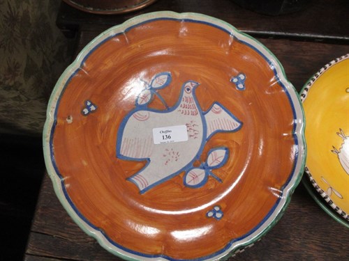 Lot 136 - An Italian pottery dinner service, painted to...