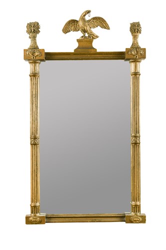 Lot 333 - A 19th century giltwood pier glass