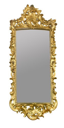 Lot 338 - An 18th century giltwood framed mirror