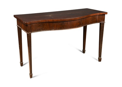 Lot 336 - A George III mahogany serpentine serving table