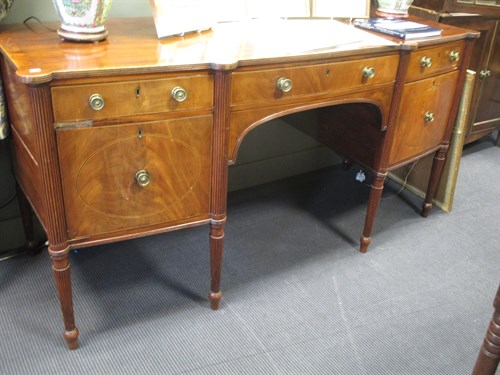Lot 369 - A late Regency mahogany sideboard with slight...