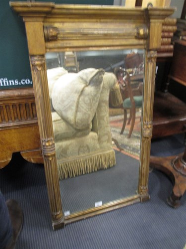 Lot 356 - A William IV gilt framed pier mirror, the...