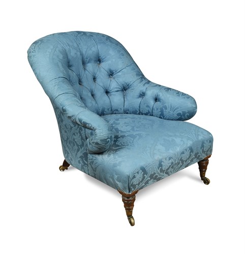 Lot 416 - A late Victorian button back armchair
