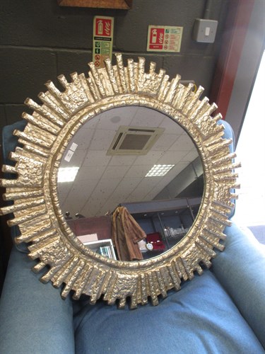 Lot 434 - A modern design silvered frame wall mirror