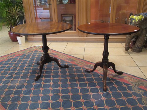 Lot 421 - A George III mahogany tripod table and another...