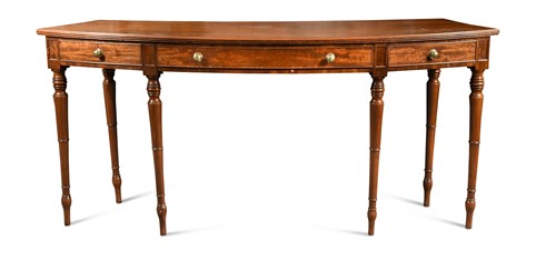 Lot 400 - A Regency mahogany bow fronted serving table