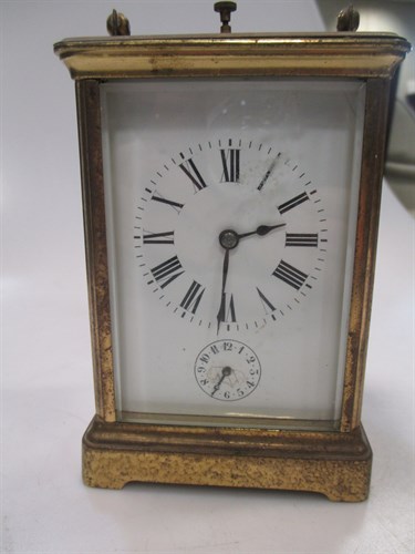 Lot 88 - A repeating carriage clock with alarm, gong...