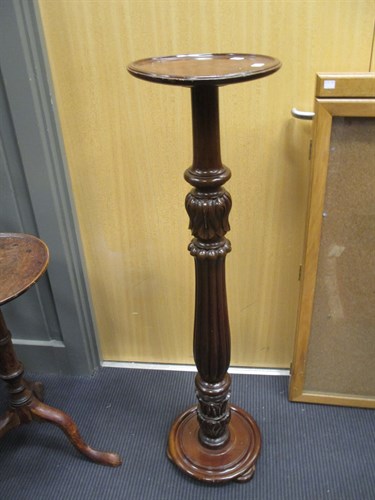 Lot 387 - A 19th century mahogany jardinere stand, 107cm...