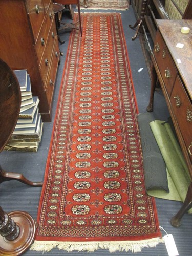 Lot 463 - Six 20th century rugs; the runner 374 x 81cm (6)