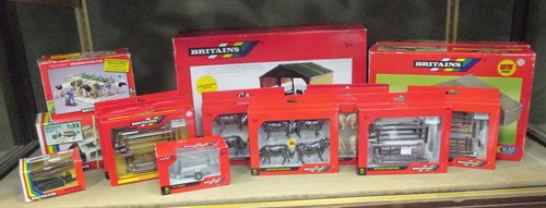 Lot 2 - Britains: 40973 Farm building set, and another,...