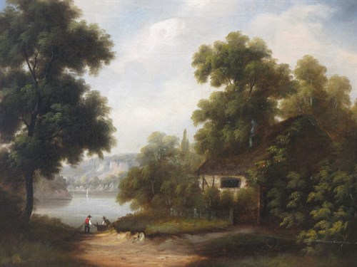 Lot 304 - English School (19th Century), Landscape with...