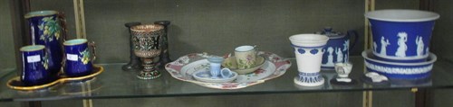 Lot 94 - A 19th century Wedgwood Majolica pitcher set...
