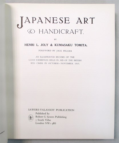 Lot 206 - Japanese Art and Handicraft by  Henry L. Joly and Kumasaku Tomita