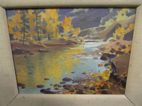 Lot 293 - A box of watercolours and prints; street...