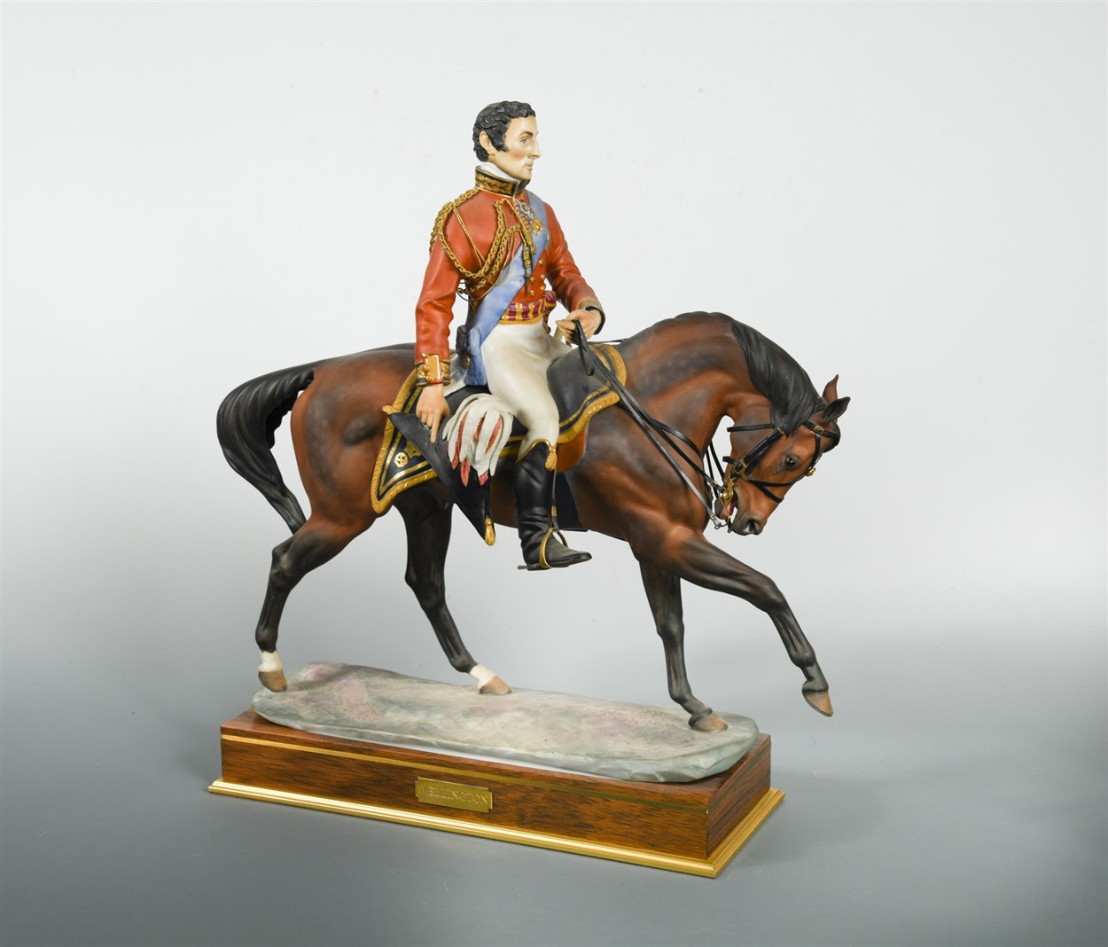 Lot 25 - A Royal Worcester equestrian figure of Arthur Wellesley, 1st Duke of Wellington, circa 1969