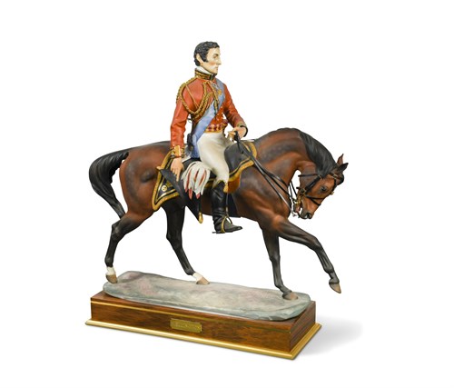 Lot 25 - A Royal Worcester equestrian figure of Arthur Wellesley, 1st Duke of Wellington, circa 1969