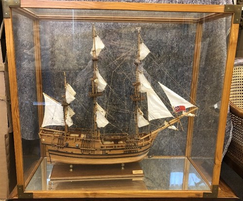 Lot 228 - 'Endeavour' a wooden model ship