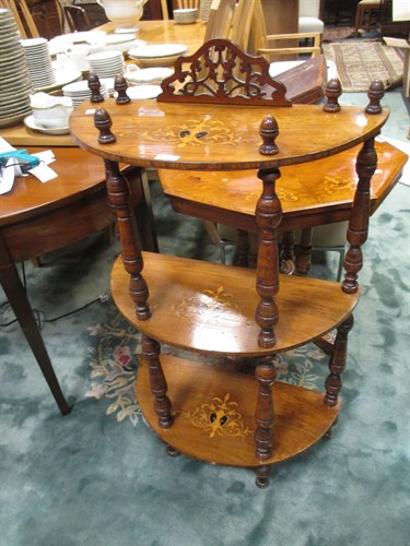 Lot 433 - A late Victorian marquetry octagonal...