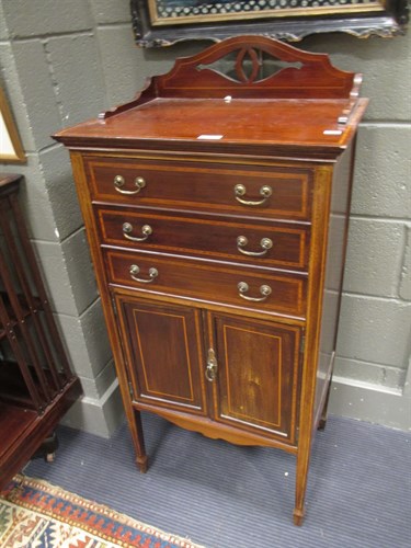 Lot 333 - An Edwardian mahogany Sheraton revival cabinet...