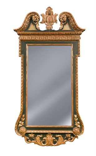 Lot 328 - A parcel gilt framed wall mirror in the manner of William Kent