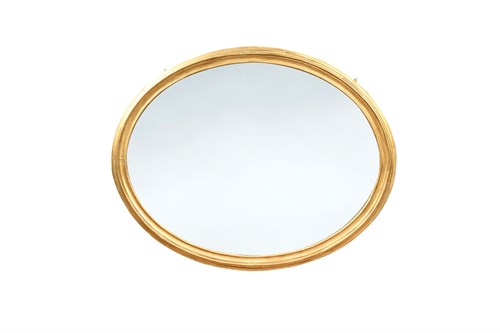 Lot 343 - A large late 18th century oval gilt frame wall mirror