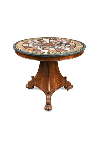Lot 354 - A 19th century mahogany and specimen marble centre table