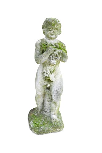 Lot 422 - An 18th century weathered stone figure of Bacchus