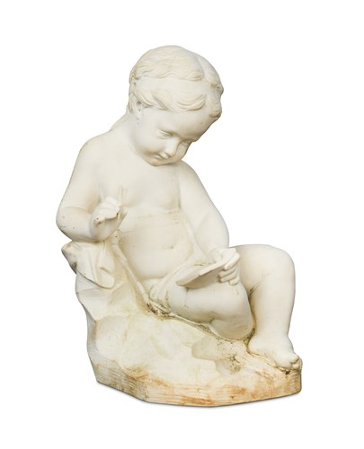 Lot 92 - A reconstituted marble figure of a young...
