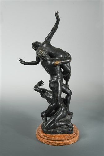 Lot 211 - After Gianbologna, a bronze model of 'The Rape of the Sabines'