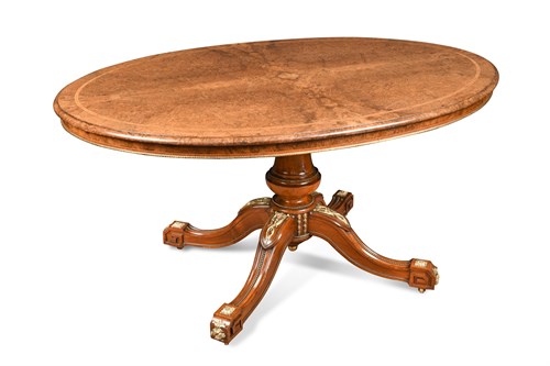 Lot 389 - A 19th Century burr walnut 'Loo' table