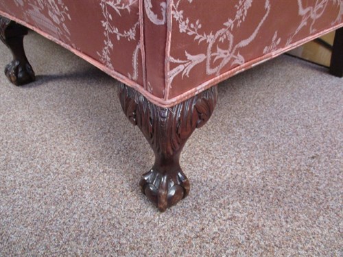Lot 332 - A George III style mahogany frame sofa